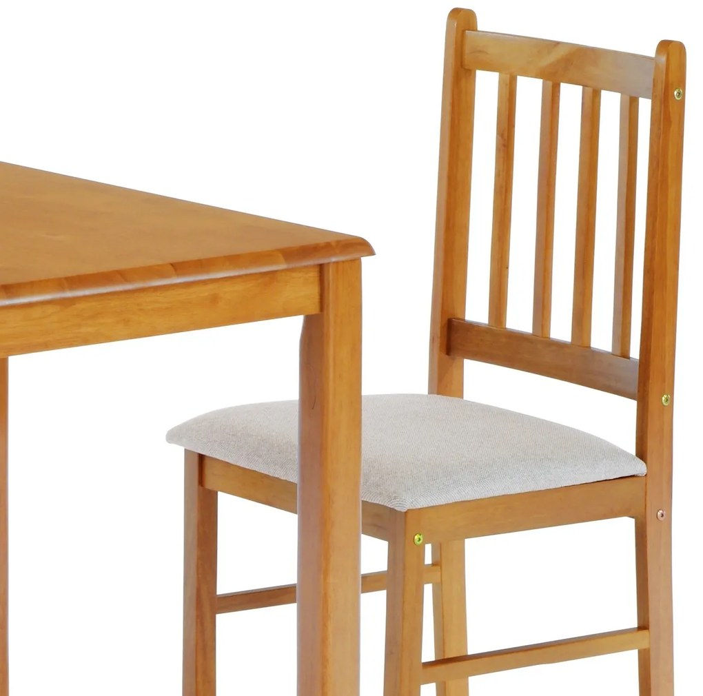 Jedálenský set z masívneho dreva s 2 stoličkami,69 x 69 x 75 cm, dub Iandhaus