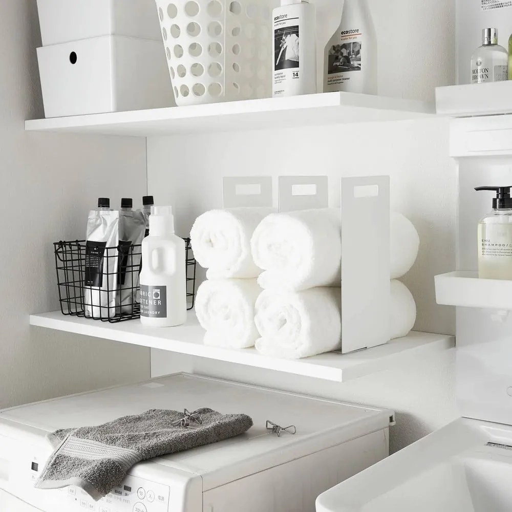 Biele kovové stojany na uteráky v súprave 2 ks Tower – YAMAZAKI