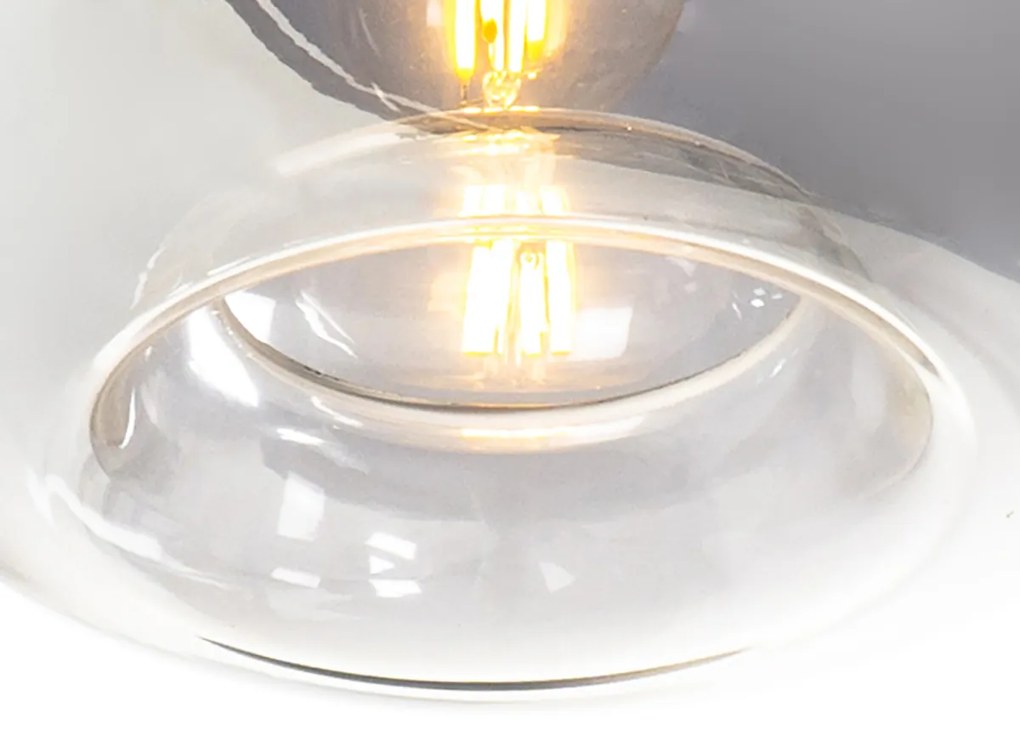 Inteligentné závesné svietidlo čierne s dymovým sklom vrátane 3 Wifi P45 - Busa