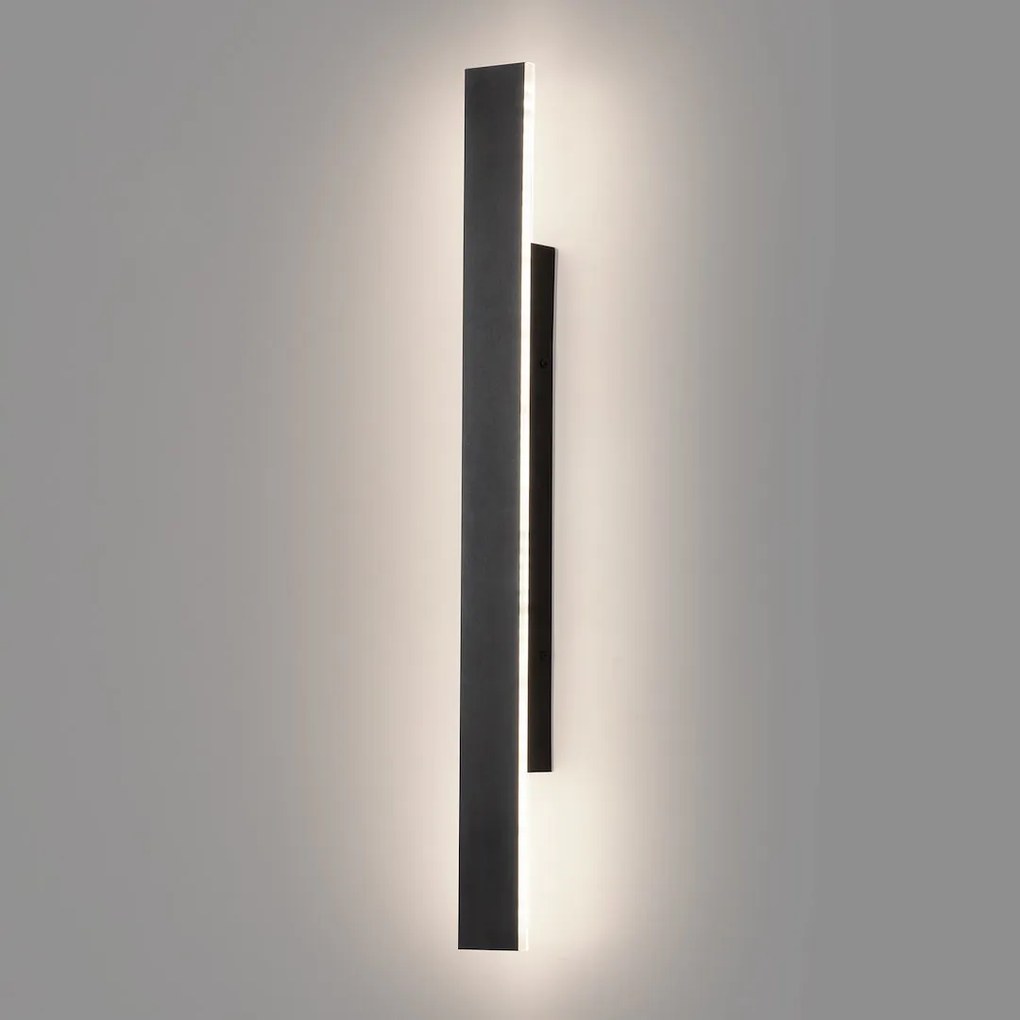 Exteriérové nástenné LED svietidlo Wow, 1x LED 11w, 3CCT, čierna, (60 cm)