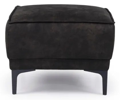 Antracitový taburet z imitácie kože Copenhagen – Scandic