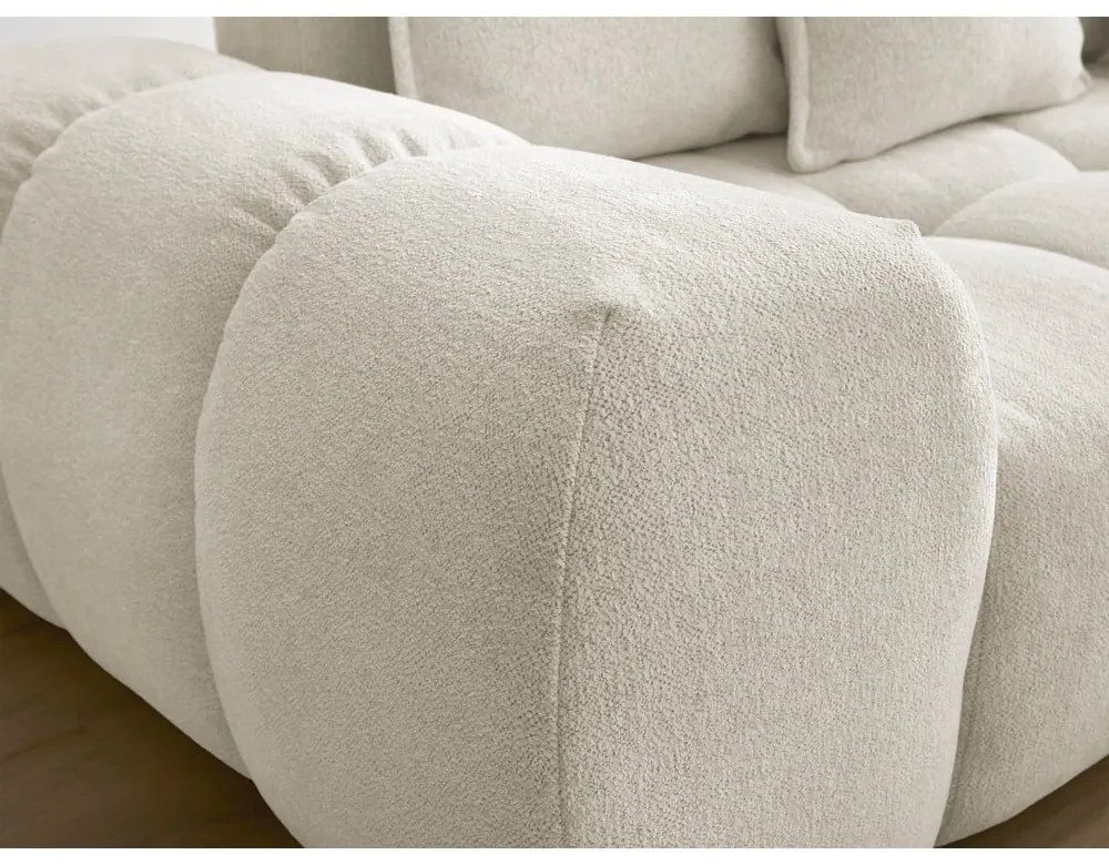 Biela ženilková rozkladacia/s úložným priestorom rohová pohovka (pravý roh/do L) Everest – Bobochic Paris