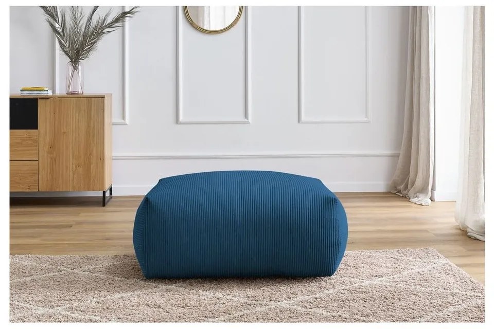 Tmavomodrá menčestrová podnožka Voltaire – Bobochic Paris