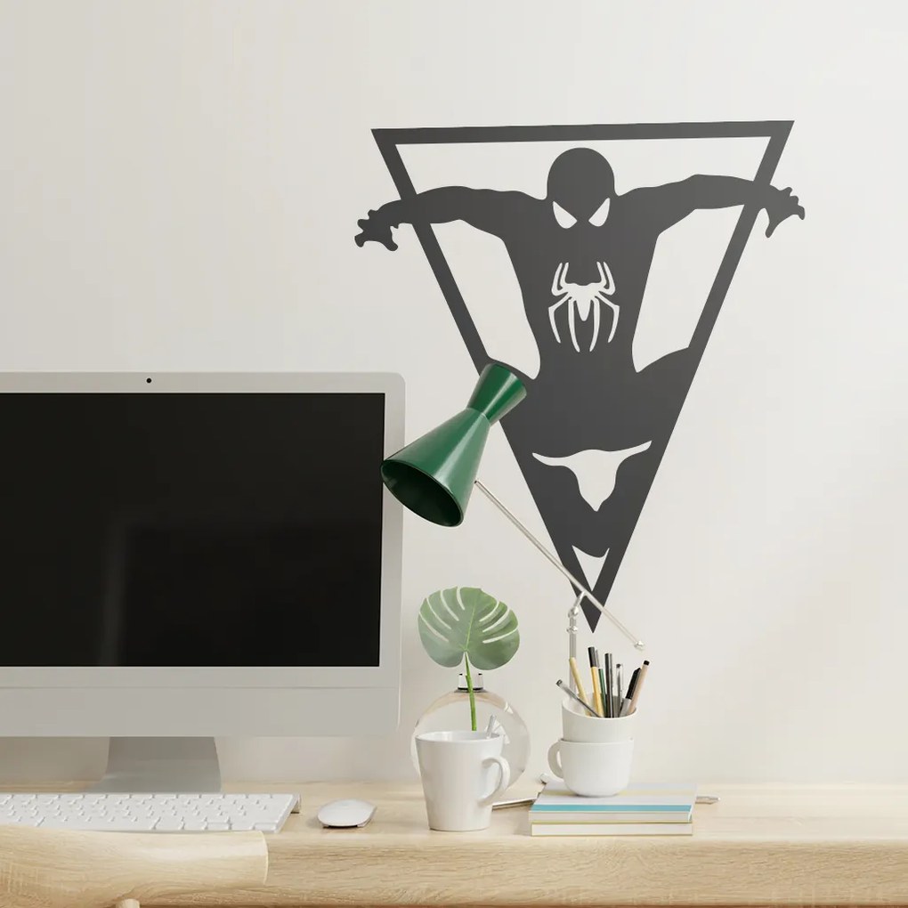 Veselá Stena Samolepka na stenu na stenu Spiderman trojuholník Farba: černá