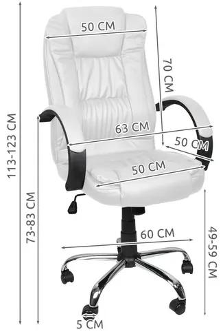 Malatec Kancelářská židle, ekokůže - bílá, 23240 AKCE