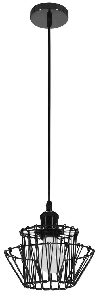 Toolight - Závesné svietidlo 36cm E27 60W APP941-1CP, čierna, OSW-05663