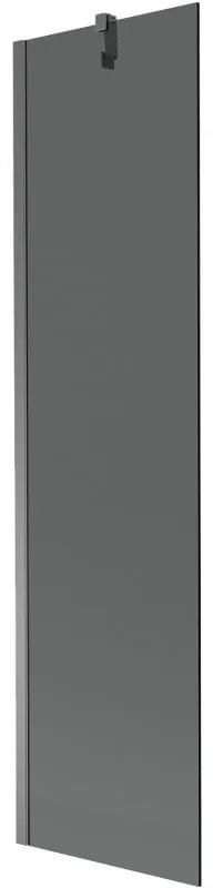 Mexen Next, 1-krídlová vaňová zástena 50 x 150 cm, 6mm šedé sklo, grafitová, 895-050-000-00-40-95