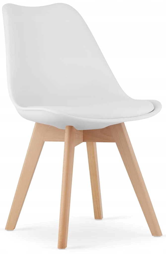 Súprava štvorcový stôl 80x80 dub sonoma + 4 stoličky MARK white