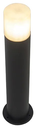 Vonkajšia lampa čierna s opálovým bielym tienidlom 50 cm - Odense