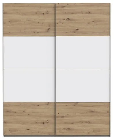 Šatníková skriňa KARO 170x210 cm biela/dub artisan