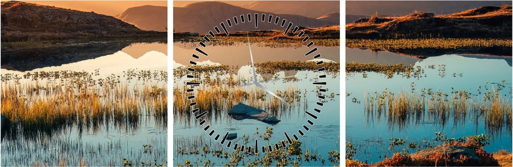 Obraz - Lac Guichard (s hodinami) (90x30 cm)