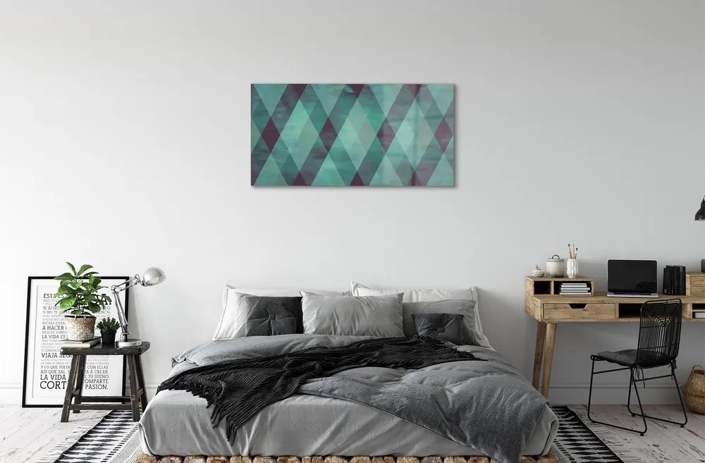 Obraz na skle Geometrický vzor diamantov 120x60 cm