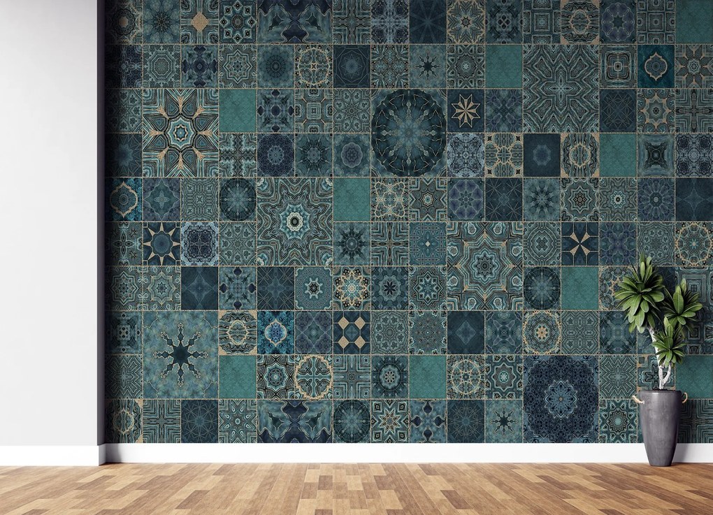 Gario Fototapeta Orientálna tyrkysová mozaika - Andrea Haase Materiál: Vliesová, Rozmery: 200 x 140 cm