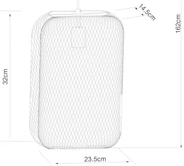 Lucide 78392/01/30 - Luster na lanku MESH 1xE27/60W/230V čierna