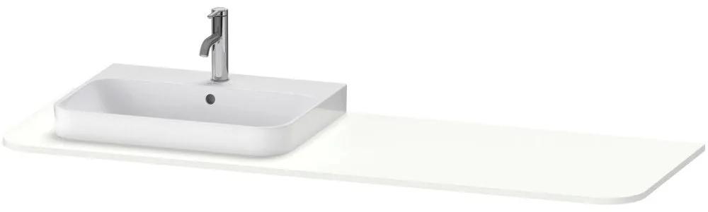 DURAVIT Happy D.2 Plus doska pre skrinku pod umývadlo (s jedným výrezom vľavo), 1600 x 550 x 16 mm, biela matná lakovaná, HP031HL3636