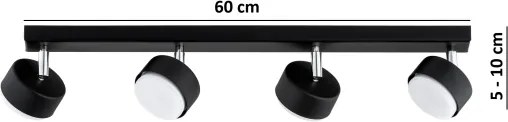 BRILAGI - LED bodové svietidlo MONO 4xGX53/30W/230V čierna