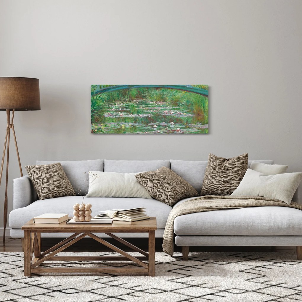 Obraz - Claude Monet, The Japanese Footbridge, reprodukcia (120x50 cm)