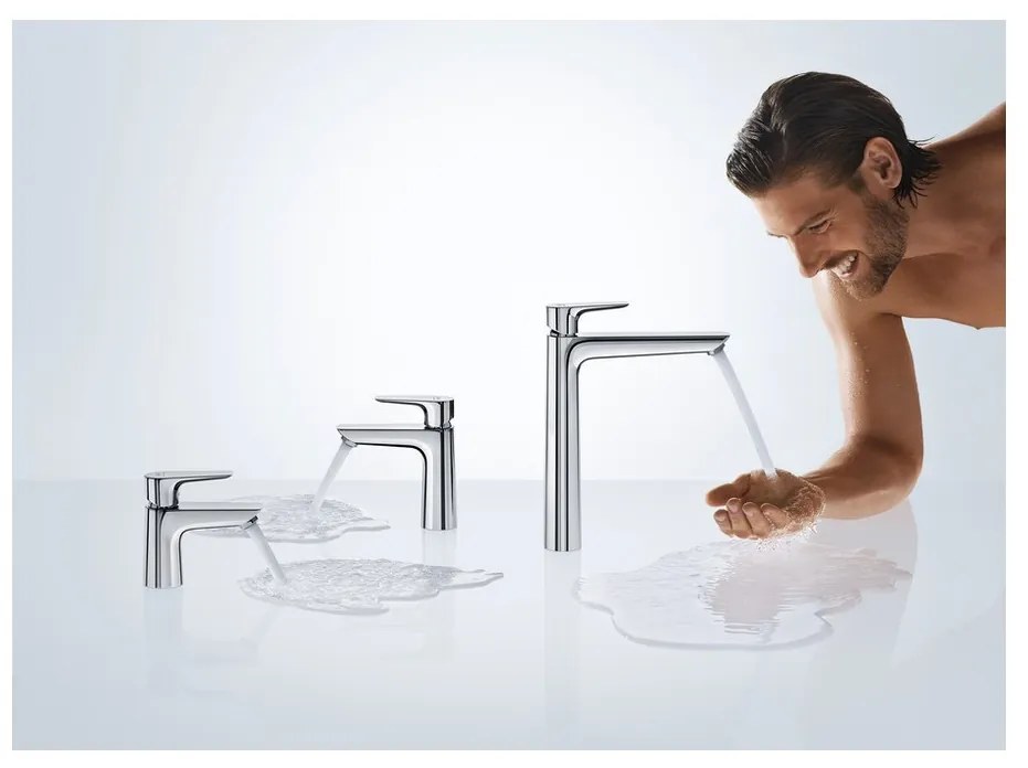 Hansgrohe Talis E, umývadlová batéria 80 s odtokovou súpravou Push-Open, s výpusťou Push-Open, chrómová, HAN-71701000