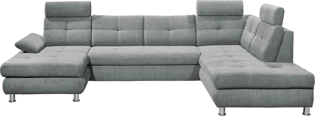 XXXLutz SEDACIA SÚPRAVA, textil, svetlosivá MID.YOU - Sedačky - 002220029603