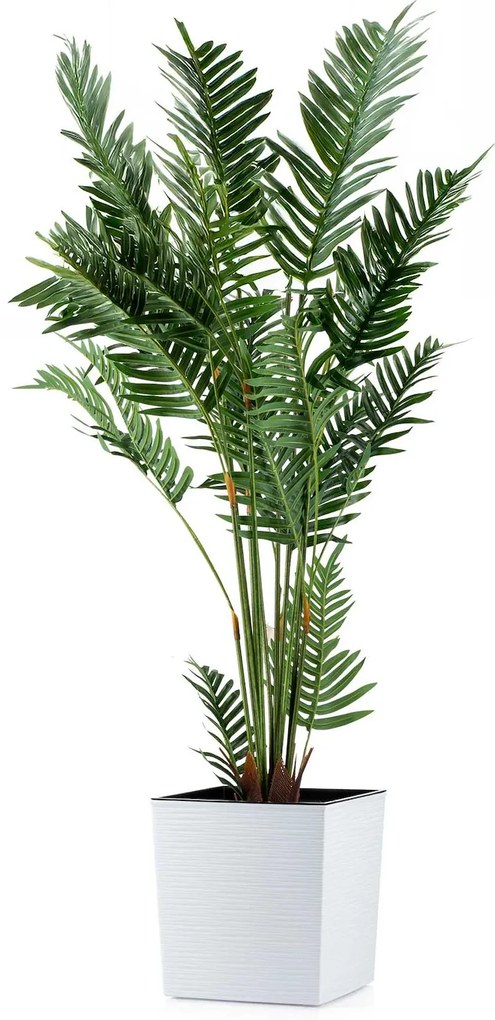 PLASTOVÝ KVETINÁČ FLORE RIFLO SADA 2KS 30X30 CM+25X25 CM BIELA