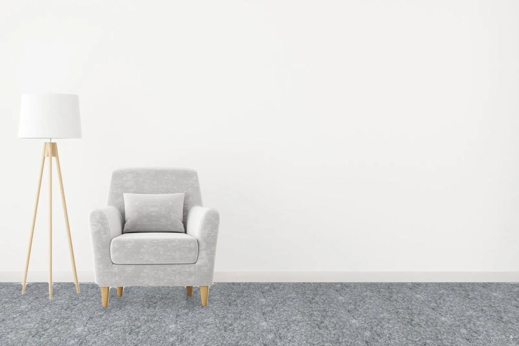 Vebe AKCIA: 100x100 cm Metrážny koberec Santana 14 sivá s podkladom resine, záťažový - Bez obšitia cm