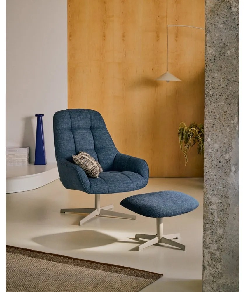 Podnožka sivomodrá Jaspe – Kave Home