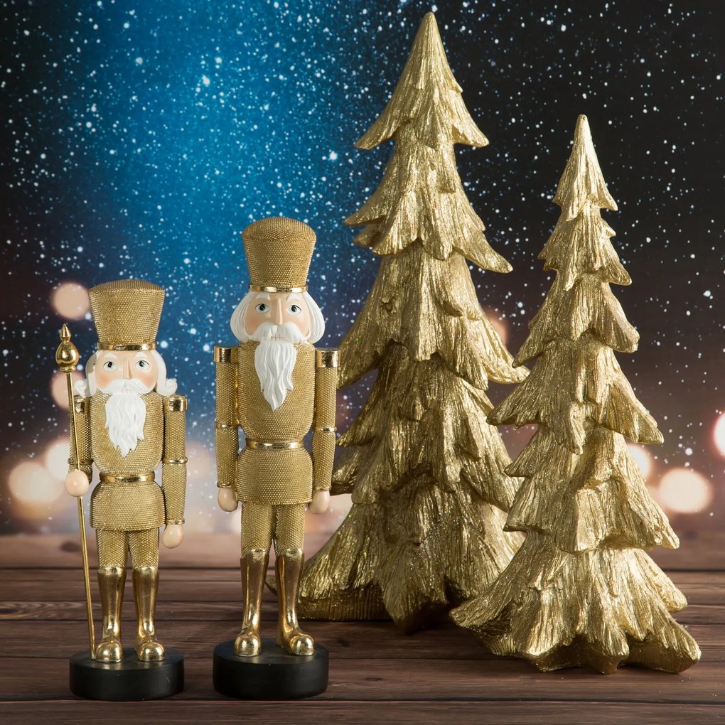VIANOČNÁ SOŠKA NUTCRACKER 32CM ZLATÁ