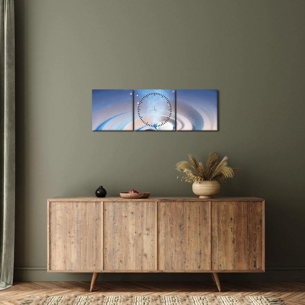 Obraz - Éterický yin-yang (s hodinami) (90x30 cm)