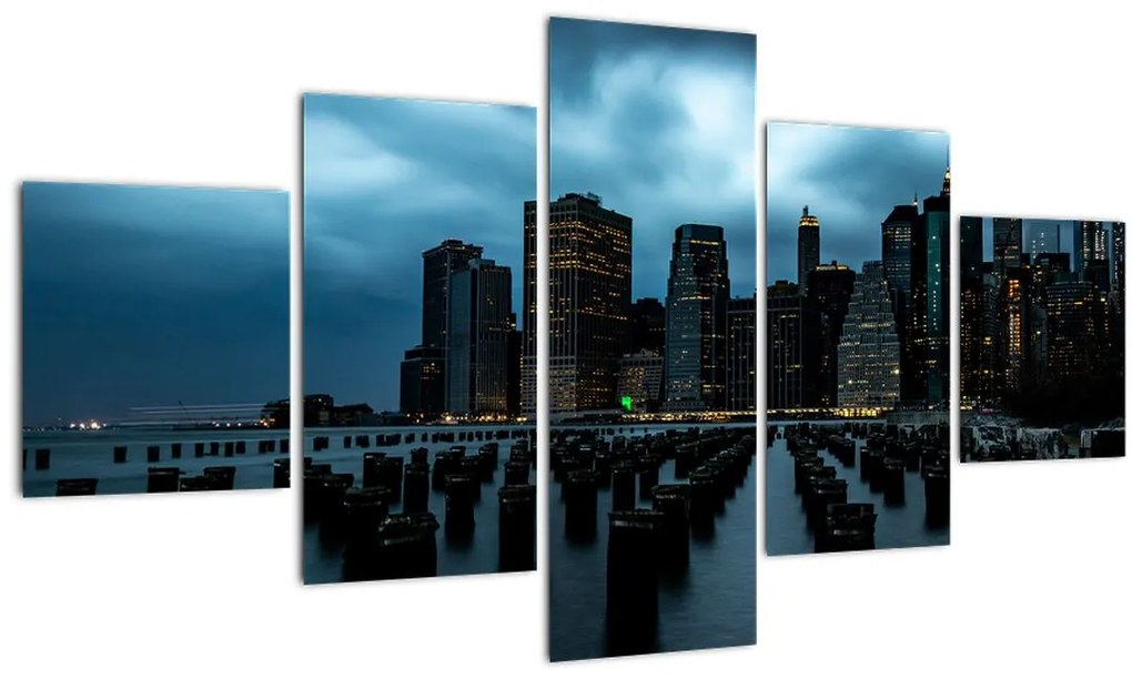 Obraz - Pohľad na mrakodrapy New Yorku (125x70 cm), 40 ďalších rozmerov