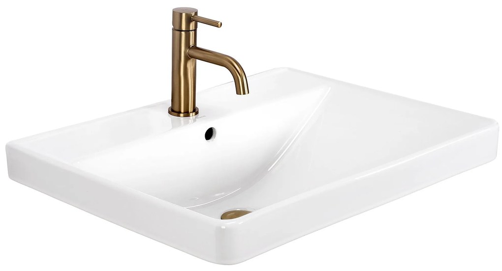 Rea Alisha, zápustné keramické umývadlo 610x480x195 mm, biela lesklá, REA-U8424