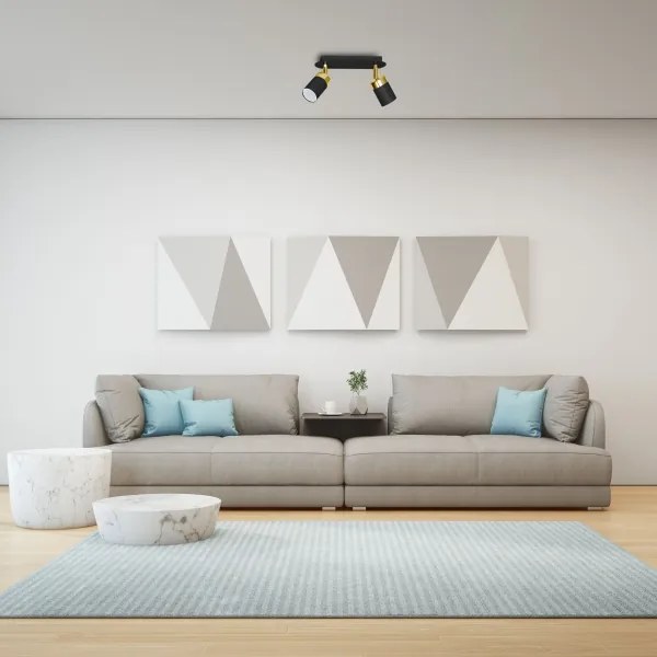 Bodové svietidlo JOKER 2xGU10/25W/230V čierna/zlatá