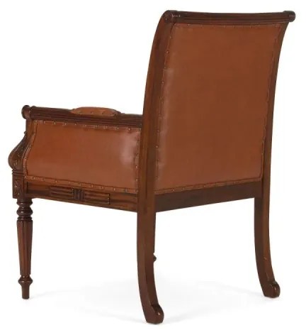 furniture-nabytek.cz - Kancelárske kreslo Cambridge II, masívna pravá koža, lakované, hnedé
