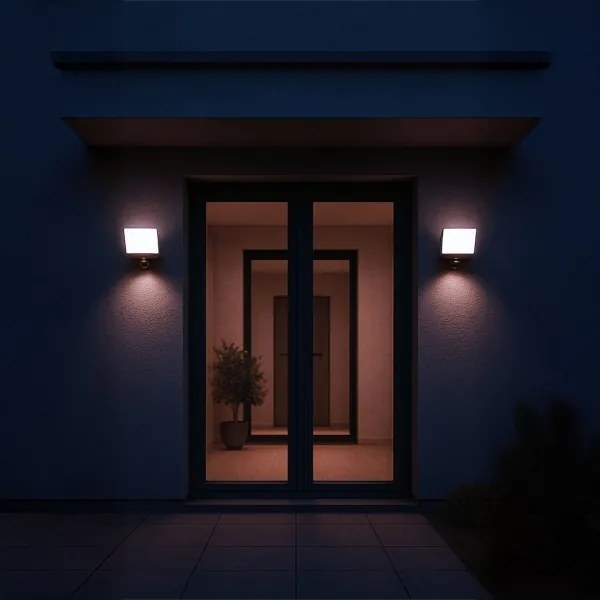 LED reflektor DAVOS s pohybovým a súmrakovým senzorom, LED/30W/230V, IP54, čierny