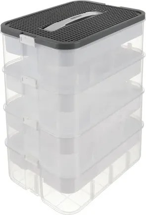 KRUZZEL Box na stavebnicu s 3 úrovňami - organizér na hračky - Kruzzel