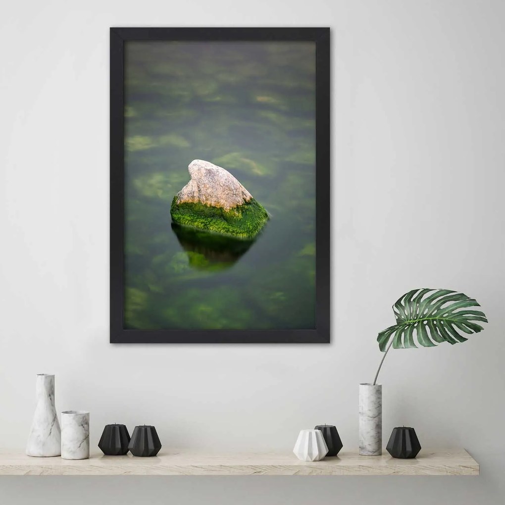 Gario Plagát Kameň vo vode Farba rámu: Bez rámu, Rozmery: 30 x 45 cm