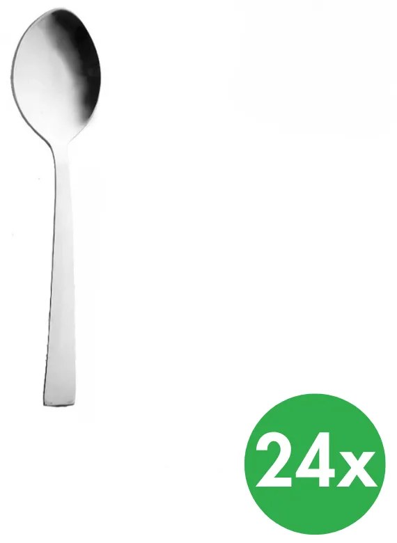 Lyžička čajová PLAIN, nerez, 24 ks