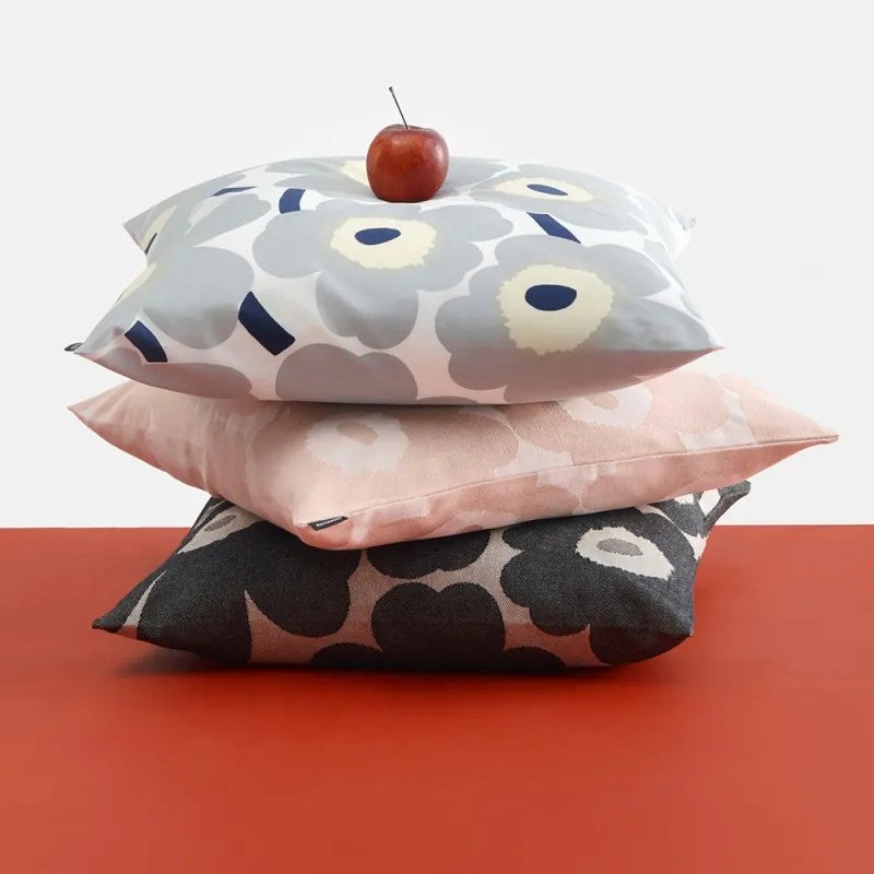 Obliečka na vankúš Pieni Unikko 47x47, sivo-biela