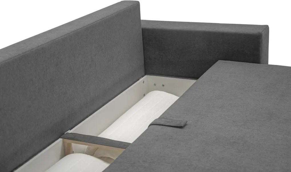Pohovka rozkladacia na lôžko Genf, stredne šedá látka
