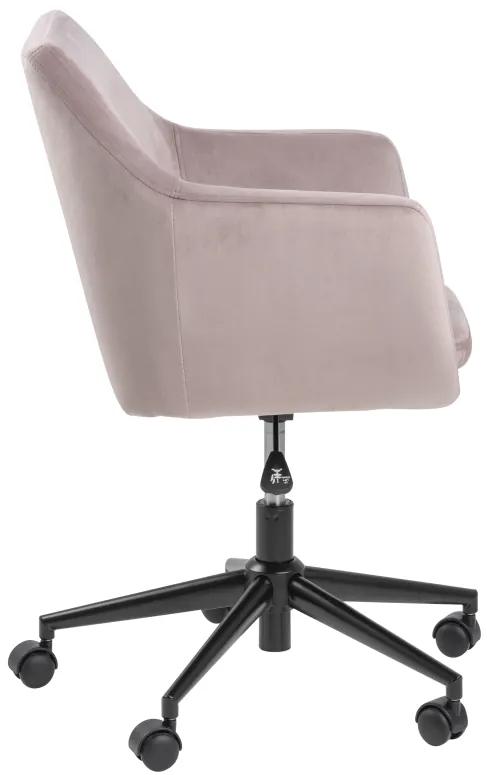 Dizajnová kancelárska stolička Norris, svetlo ružová