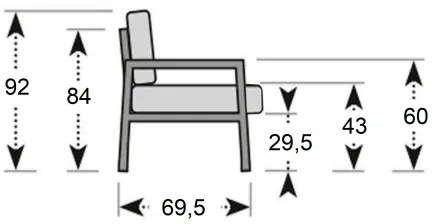 Doppler MANHATTAN - záhradná hliníková lavica - Rozbalený tovar (N583)