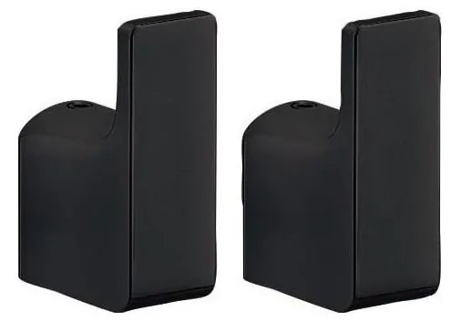 Gedy - SADA 2x Nástenný háčik PIRENEI matná čierna