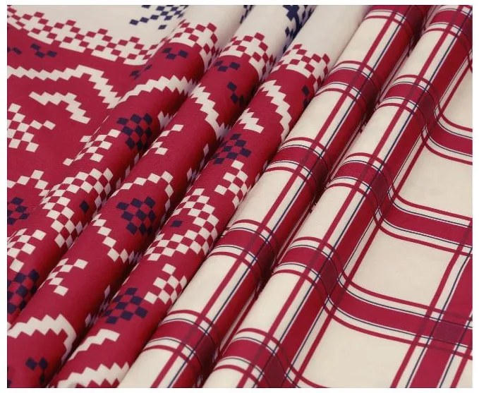 Livarno home Posteľná vianočná bielizeň z mikrovlákna, 200 x 220 cm (červená) (100396369)