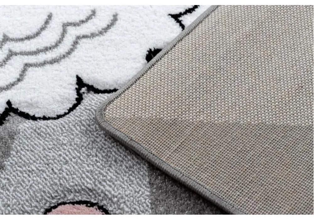 Detský kusový koberec Jednorožec sivý 180x270cm