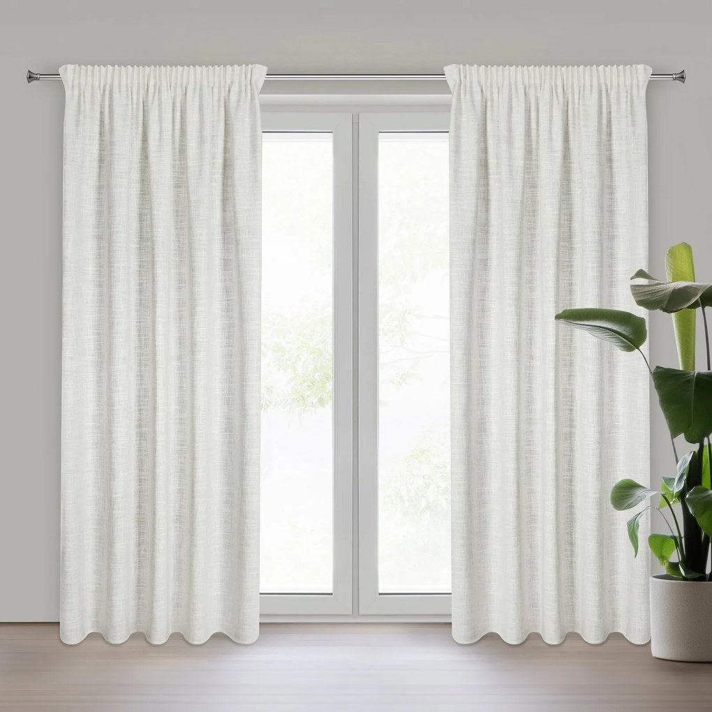 ZÁVES NA PÁSKE ROSI 140X270 CM BÉŽOVÁ