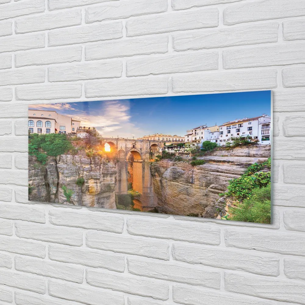 Obraz na akrylátovom skle Španielsko bridge sunset 120x60 cm