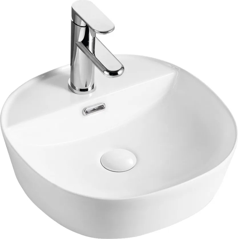 Mereo Lota, umývadlo na dosku s prepadom, 400x400x150 mm, štvorcové, keramické, MER-UC404015S