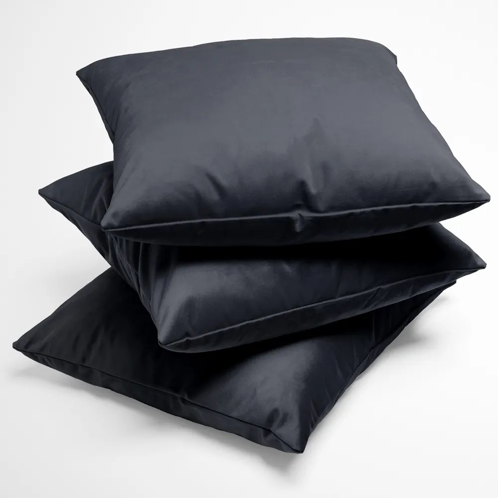 Biante Zamatová obliečka na vankúš Velvet Prémium SVP-004 Antracitovo sivá 45 x 45 cm