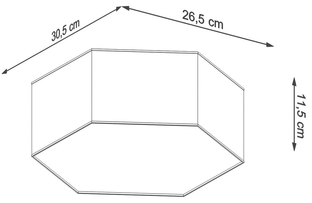 Stropné svietidlo Sunde, 1x čierne plastové tienidlo, (biely plast)