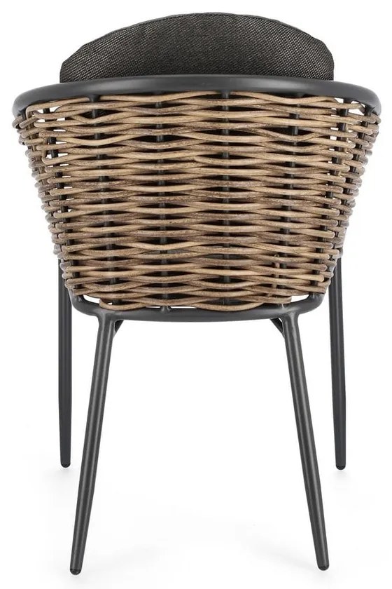 Sivá kovová záhradná stolička Maribela – Bizzotto