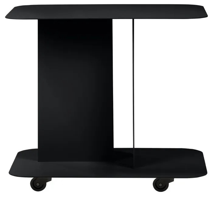 Čierny odkladací stolík HO Trolley 60 × 40 × 54 cm